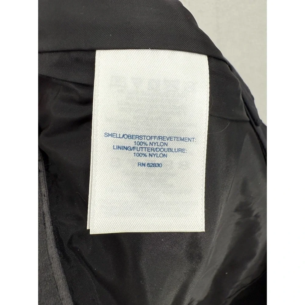 Lands' End Men's XL Tall Rain Pants Waterproof Nylon Black Zip‎ Pockets